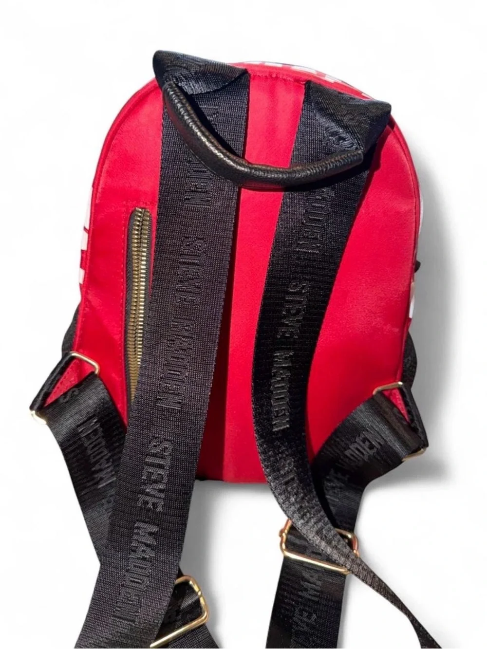 Steve Madden Red Backpack with White Logo
